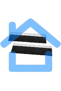 Комплект щеточного ввода в шкаф, универсальный, черный