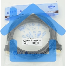 Кабель HDMI Behpex Gold Plated Connector, Ver1.4, Ultra Slim HDMI(19pin)/HDMI(19pin) (5м) феррит.кольца Позолоченные контакты