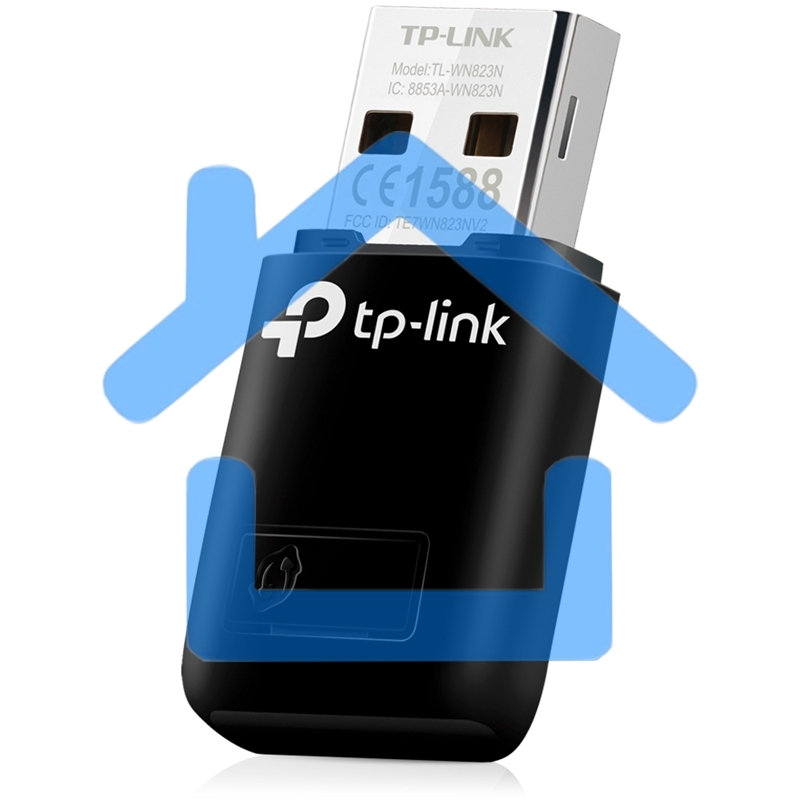 Сетевой адаптер TP-Link SOHO TL-WN823N Беспроводной USB мини адаптер 300Мбит/с стандарта N c кнопкой QSS(Realtec)