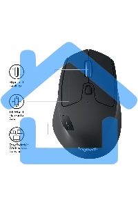 Мышь беспроводная Logitech M720 Triathlon черный, 1000 dpi, радиоканал, Bluetooth, USB, кнопки - 8