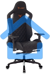 Кресло игровое Knight TITAN черный ромбик эко.кожа с подголов. крестовина металл