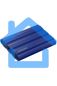 Внешний SSD Samsung T7 Shield, 2TB, USB 3.2 Gen 2 Type-C, R/W 1050/1000, синий