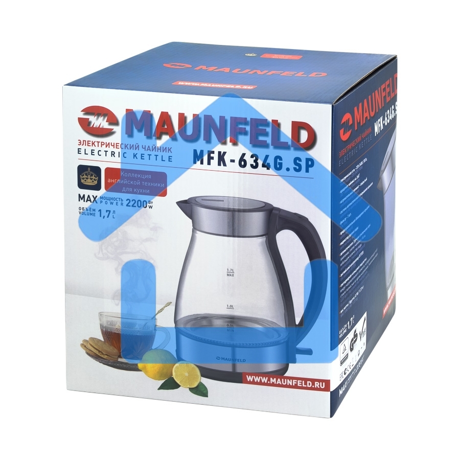 Чайник электрический Maunfeld MFK-634G.SP стекло прозрачное