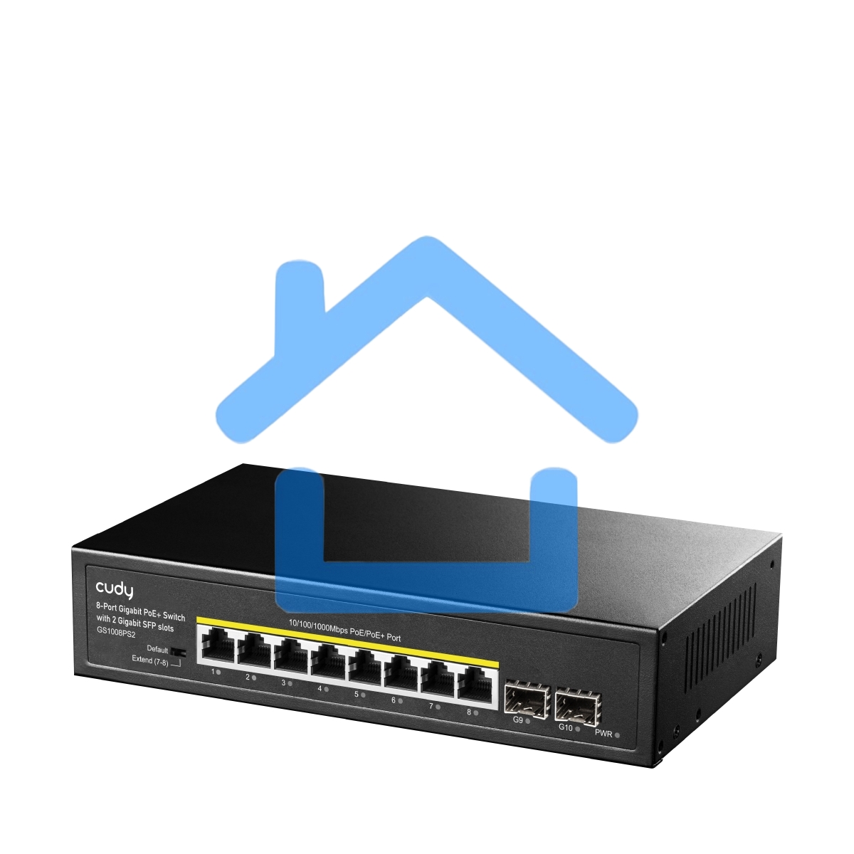Коммутатор Cudy GS1008PS2 (L2) 8x1Гбит/с 2SFP 8PoE+ 120W неуправляемый