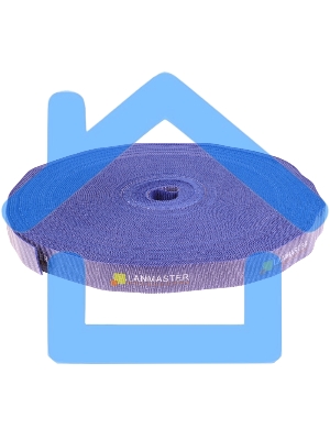 Хомут-липучка LANMASTER шириной 20 мм, 30 м, синий