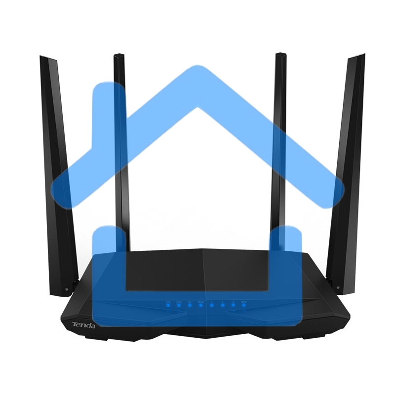Маршрутизатор Tenda AC6 AC1200 Двухдиапазонный, Wi-Fi маршрутизатор, 4*5 дБи внешние антенны