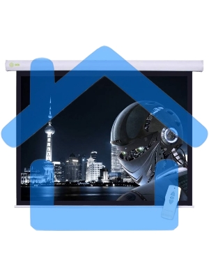 Экран Cactus 124.5x221см Motoscreen CS-PSM-124x221 16:9 настенно-потолочный рулонный белый (моторизованный привод)