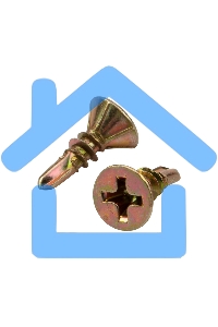 Саморез оконный KRANZ сверло, 3.9х13, желтый цинк, короб (500 шт./уп.)