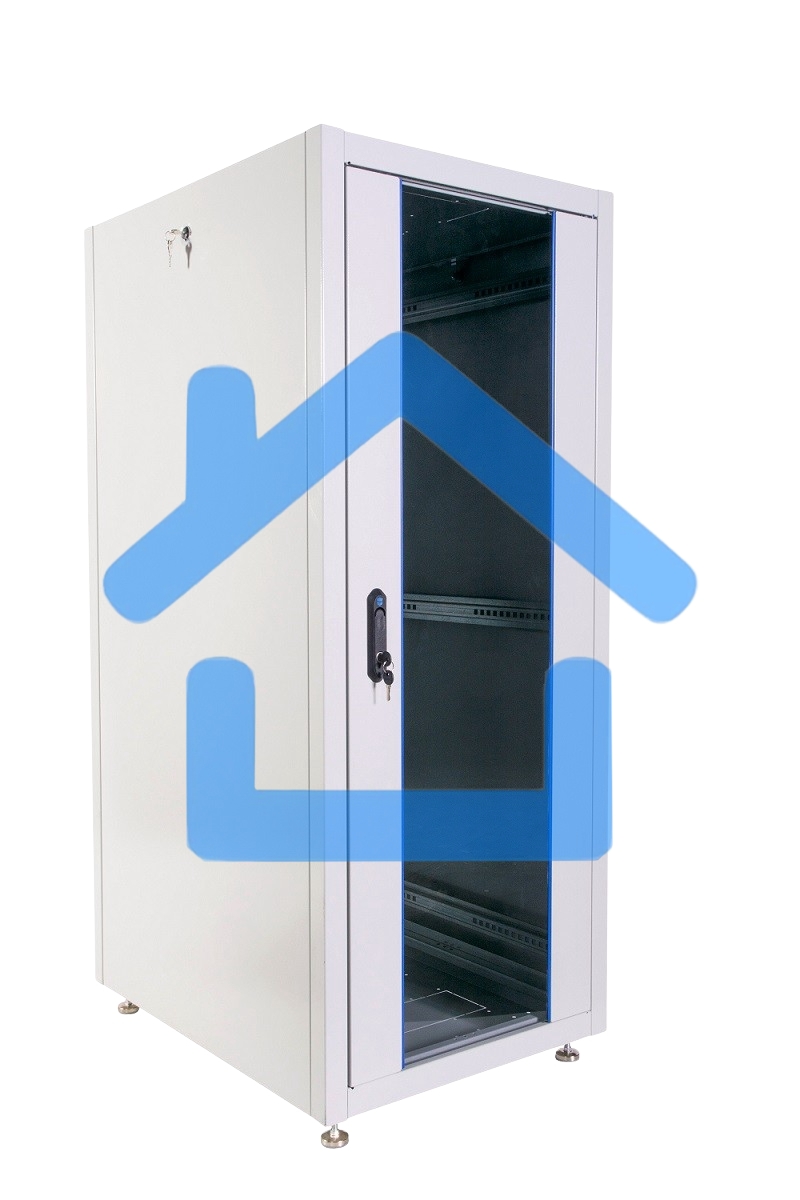 Шкаф телекоммуникационный напольный ЭКОНОМ 30U (600 × 800) дверь стекло, дверь металл