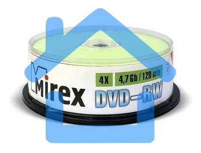 Диск DVD-RW Mirex 4.7 Gb, 4x, Cake Box (50), (50/300)