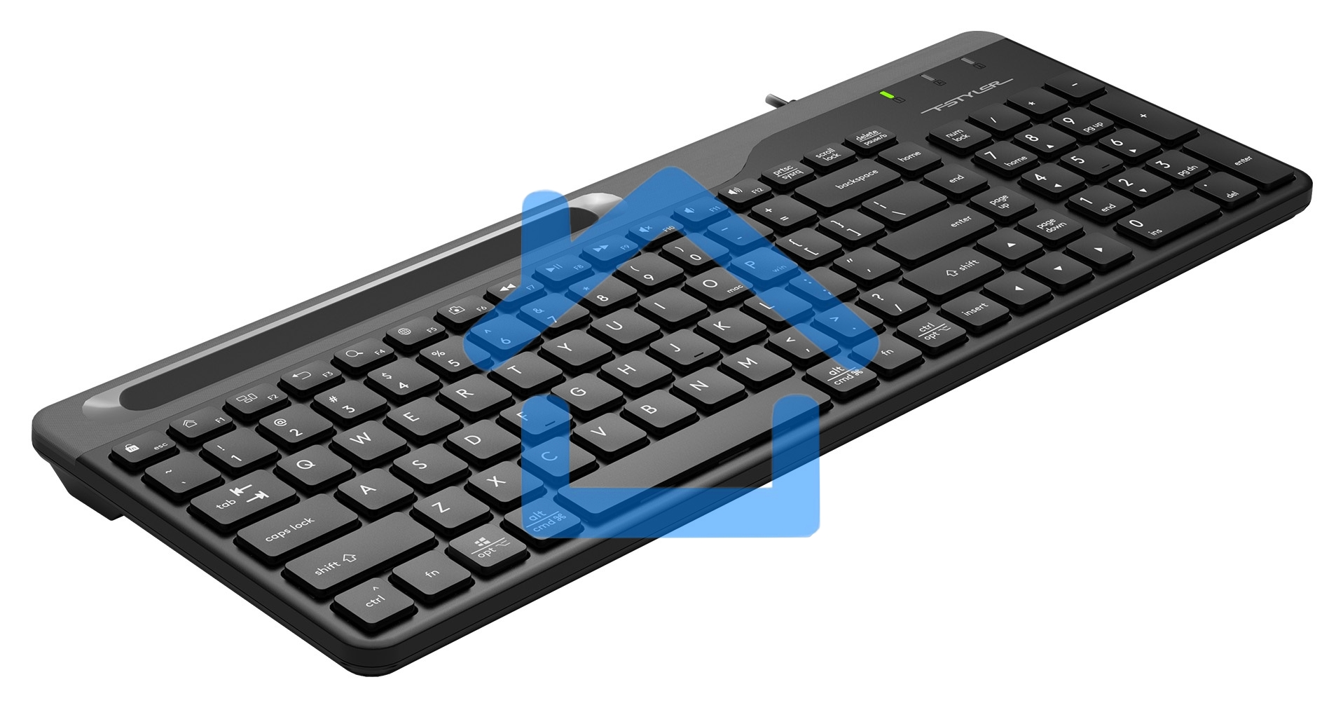Клавиатура A4Tech Fstyler FK25 проводная, USB, черный/серый