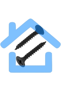 Саморез гипсокартон-металл KRANZ 3.5х25, пакет (50 шт./уп.)