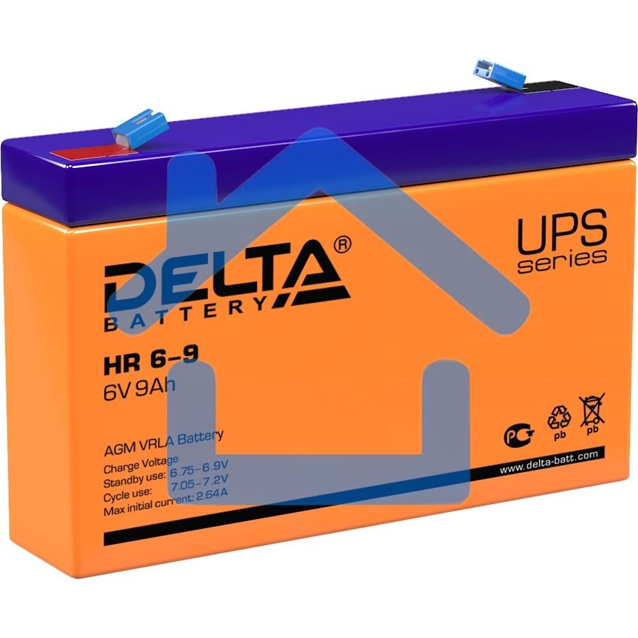 Батарея Delta HR 6-9 (634W) (6V, 9Ah)
