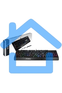 Клавиатура MSI VIGOR GK20 RU черный USB Multimedia for gamer LED (подставка для запястий)