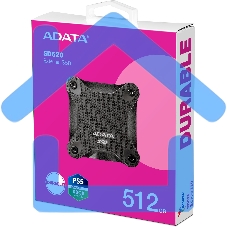 Внешний SSD ADATA SD620, 512 GB, USB 3.2 Gen 2 Type-A, R/W 520/460, черный