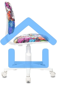 Кресло детское Бюрократ CH-W204NX мультиколор маскарад крестовина пластик пластик белый