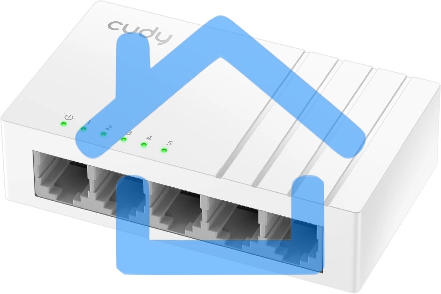 Коммутатор 5-Port Gigabit Desktop Switch, 5 10/100/1000M RJ45 Ports, Loop Detection, Desktop Plastic Case, Power Saving, Plug & Play, Wall-Mount, Power Adapter Not Included