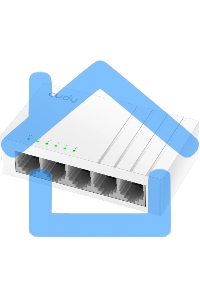 Коммутатор 5-Port Gigabit Desktop Switch, 5 10/100/1000M RJ45 Ports, Loop Detection, Desktop Plastic Case, Power Saving, Plug & Play, Wall-Mount, Power Adapter Not Included