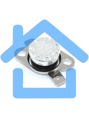 Термостат биметаллический KSD301 10А/110 С нормально разомкнутый 5 шт