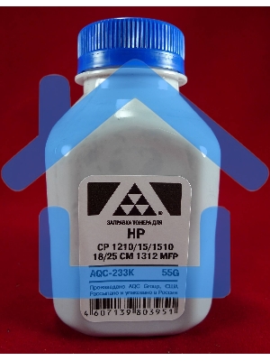 Тонер HP CP 1210/15/1510/18/25/CM 1312 MFP черный, (фл.55г.) AQC фас. Россия