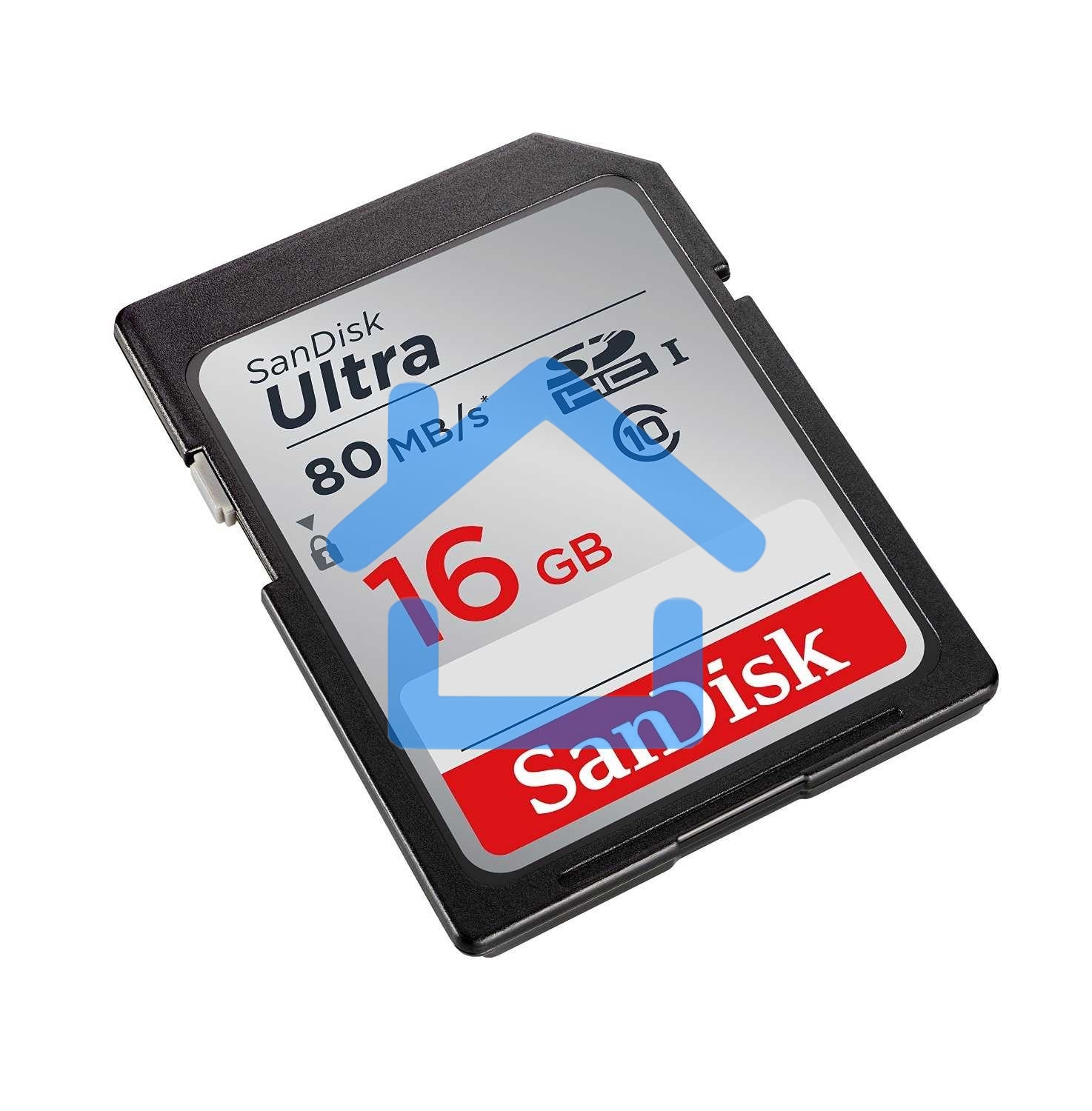 Флеш карта SDHC 16Gb Class10 Sandisk SDSDUNC-016G-GN6IN Ultra 80