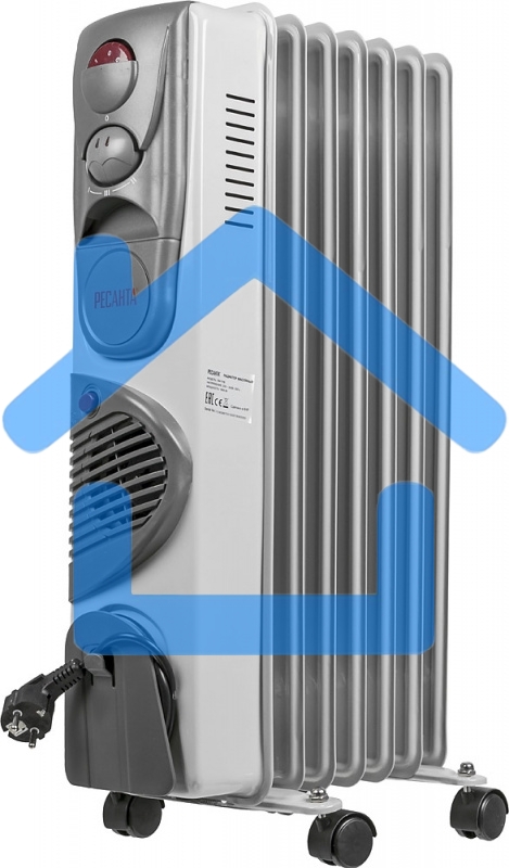 Обогреватель масляный Ресанта ОМ-7НВ (7секций) белый, 1900 Вт, 19 м2, термостат 67/3/10