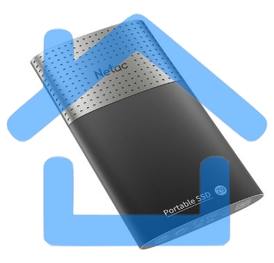 Накопитель SSD External Netac 128Gb Z9 <NT01Z9-128G-32BK> (USB3.2, up to 550/480MBs, 90х47.5х11.5mm, Aluminium+Plastic)