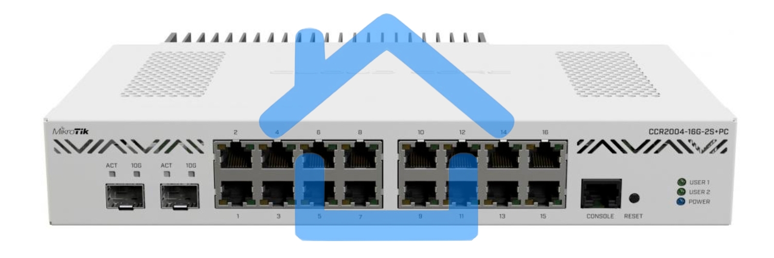 Маршрутизатор Mikrotik CCR2004-16G-2S+PC