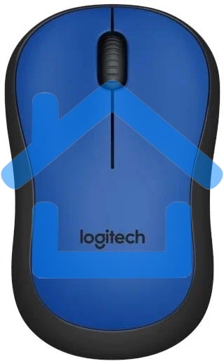 Мышь беспроводная Logitech M221 голубой, 1000 dpi, радиоканал, USB, кнопки - 3