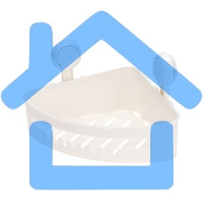 Полка для ванной комнаты HALSA HLS-F-104W на вакуумной присоске, угловая