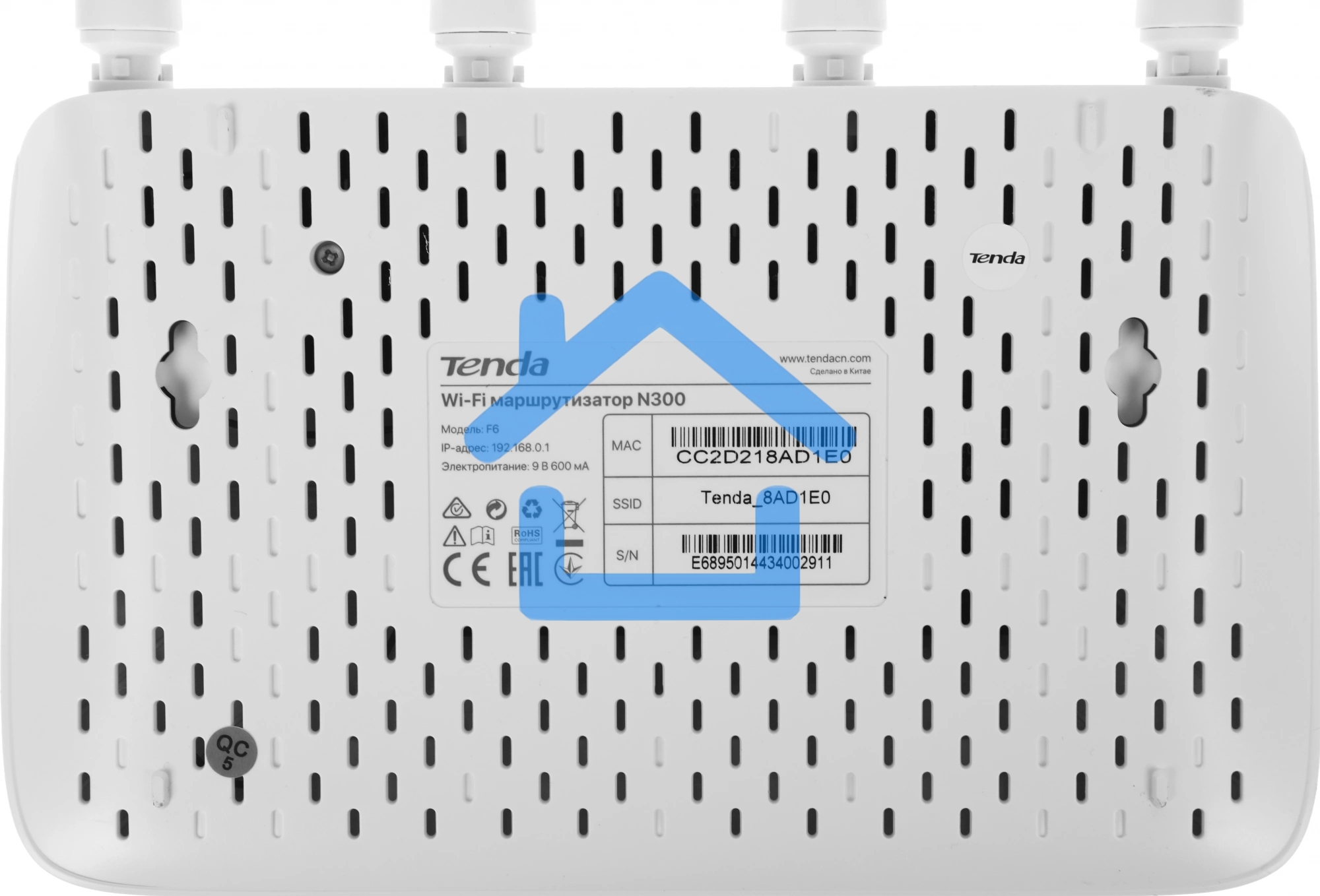 Маршрутизатор TENDA F6 Wi-Fi 300MBPS 10/100M
