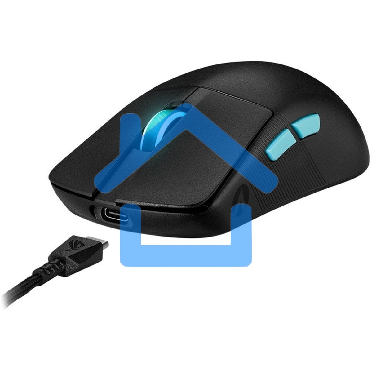 Мышь беспроводная/проводная ASUS ROG Harpe Ace Aim Lab Edition черный, 36000 dpi, радиоканал, Bluetooth, USB, кнопки - 5