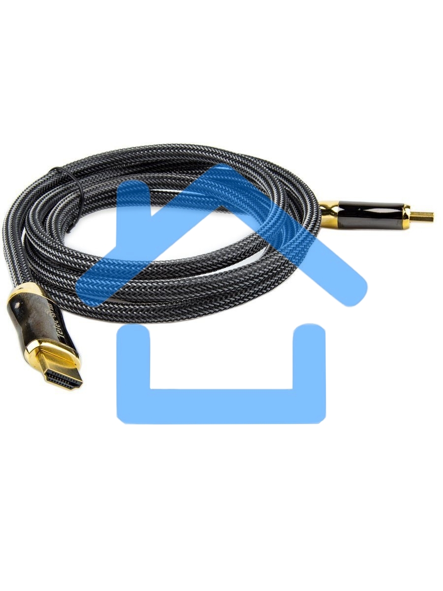 Кабель HDMI 19M/M,ver. 2.1, 8K@60 Hz 2m метал разъемы, нейлоновая оплетка Telecom <TCG300-2M>