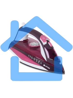 Утюг Vitek VT-1215 (PK) максимальная 2400 Вт.Подошва Ceramic Ultra Care.