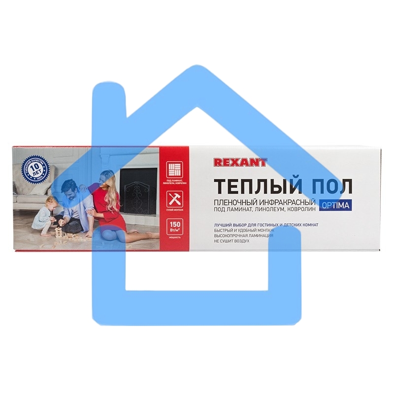 Пленочный теплый пол Rexant Optima 150 12 м²/0,5 х 24 м/1800 Вт