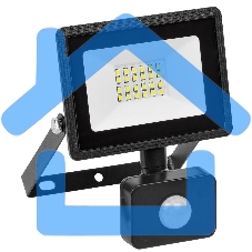 Прожектор Iek LPDO602-30-65-K02 СДО 06-30Д светодиодный черный с датчиком движения IP54 6500K