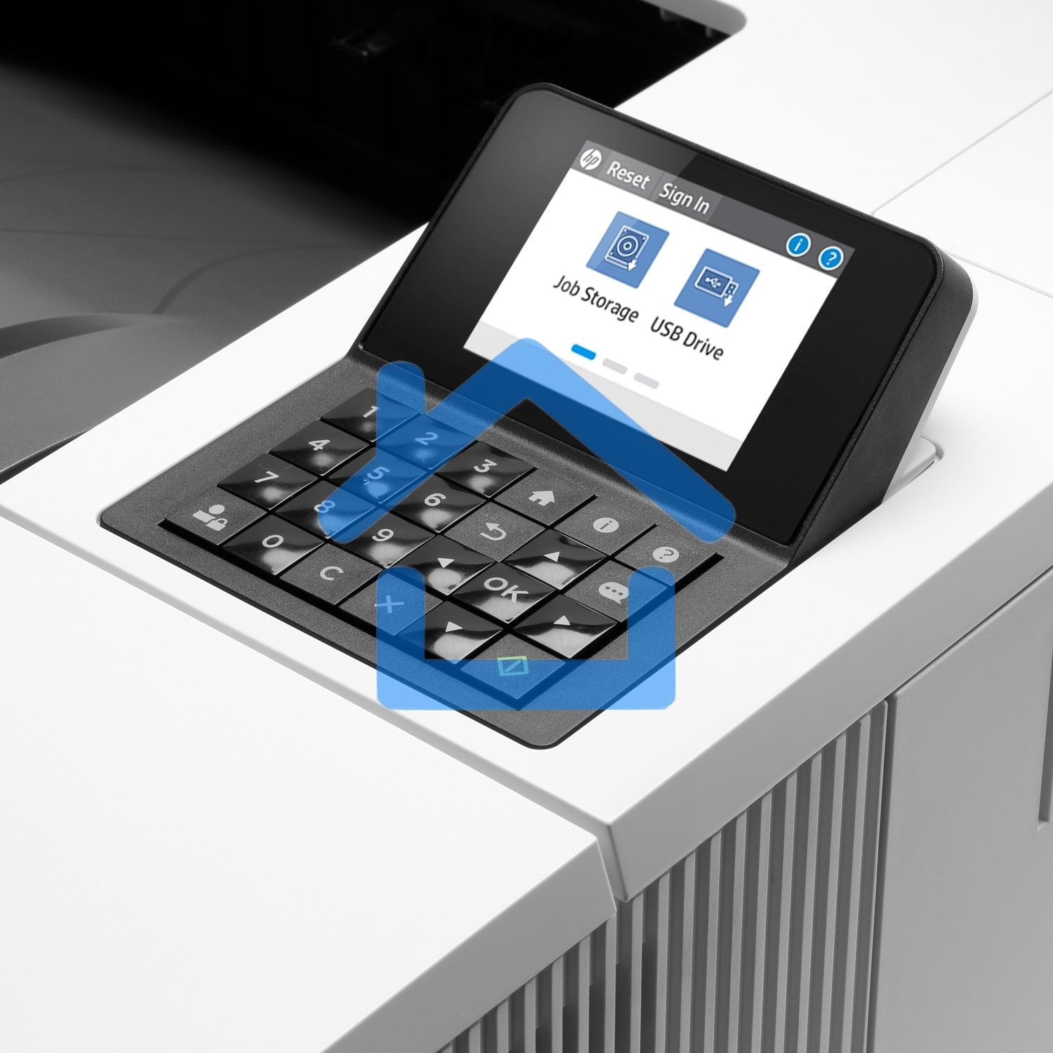 Принтер лазерный HP LaserJet Enterprise M507dn (1PV87A), A4, ч/б, печ. до 43 стр/мин, 1200 x 1200 dpi, USB, RJ-45, Air Print, Mopria