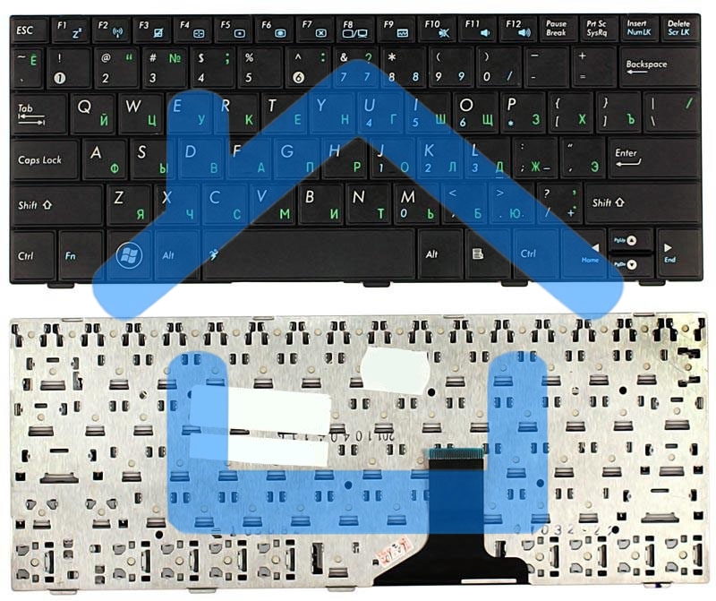 Клавиатура для ноутбука Asus Eee PC 1005HA 1008HA 1001HA 1001px черная