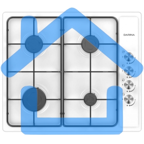 Газовая варочная панель Darina 1T1 BGM341 11 W, белая
