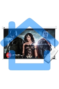 Экран Cinema S'OK 16:9 90' настенно-потолочный, моторизованный, 200x112см, белый корпус, экстрадроп 60см