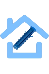 Дюбель распорный KRANZ 10х50, синий, пакет (50 шт./уп.)