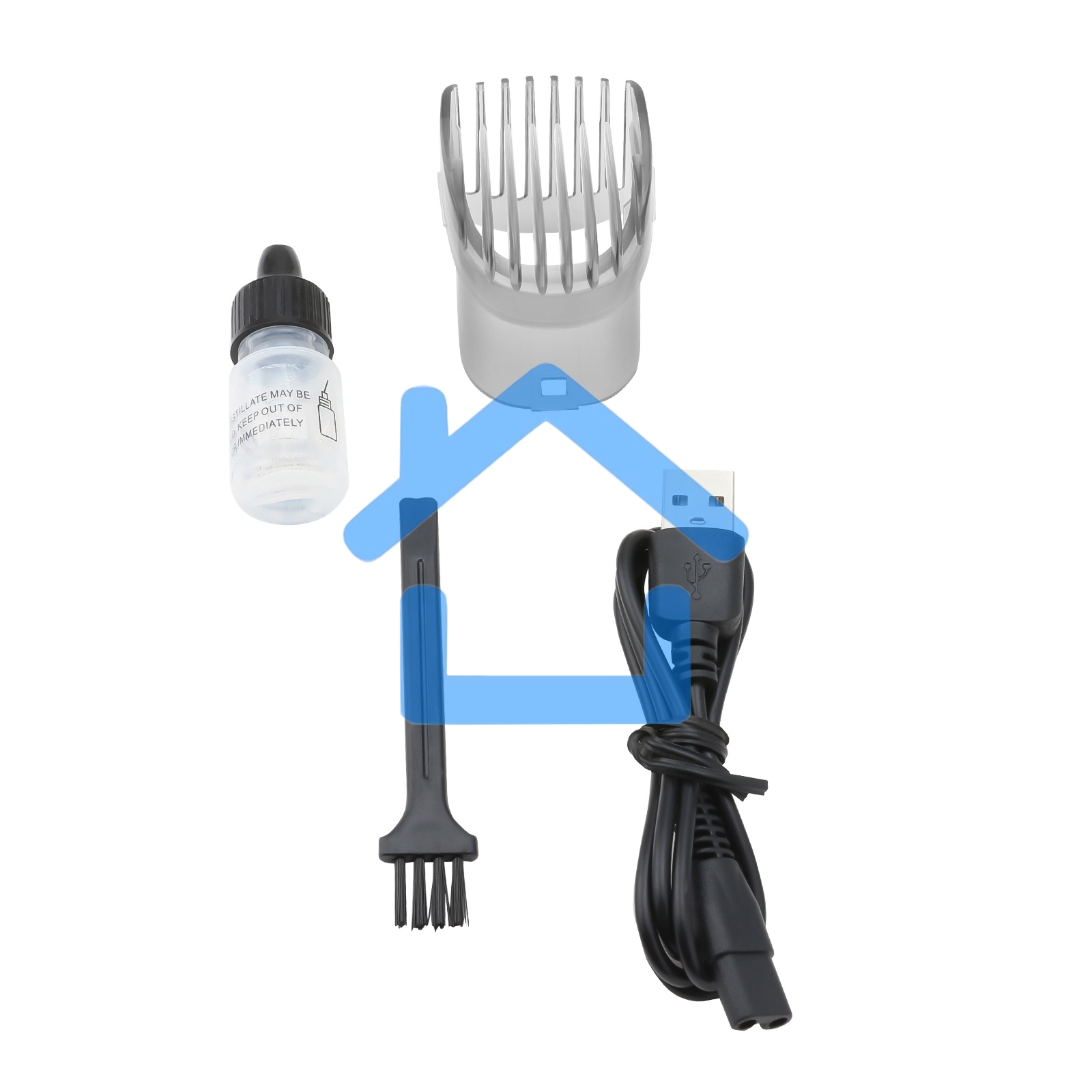 Набор для стрижки Galaxy Line GL 4170, черный, 3 Вт, вр. раб. до 1,5 ч, время зарядки около 2 ч, аккум. Li-Ion 3,7 В, емк. аккум. 600 мА*ч, лезвия из нерж. стали, шир. лезвия 30 мм, 16 полож. насадки-расчески (1 - 8,5 мм), индик. зар. аккум., USB зарядка