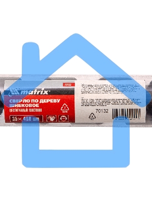 Сверло по дереву Matrix шнековое, 35x460 мм, 6-гранный хвостовик