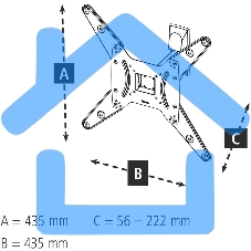 Кронштейн для телевизора Hama 00220823 черный 32