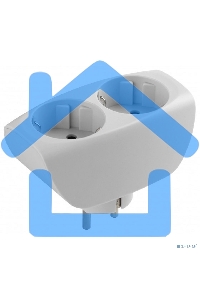 Тройник ЭРА SP-2e-W 2 гнезда, с заземлением, со шторками, белый