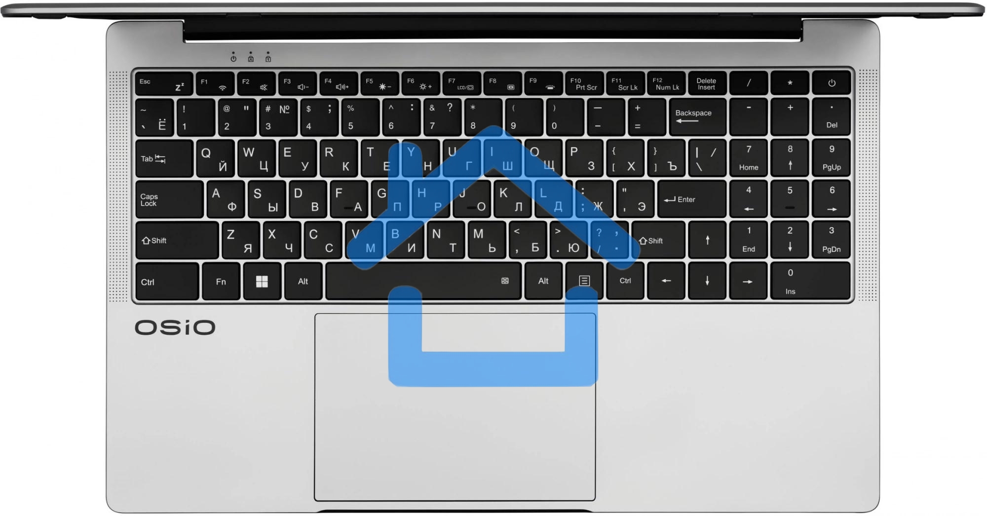 Ноутбук Osio FocusLine F160a-010 серый Ryzen 7 5700U 16Gb SSD1Tb 16.1