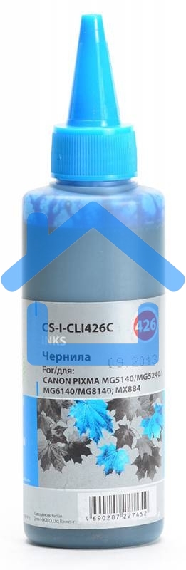 Чернила Cactus CS-I-CLI426C голубой (100мл) Canon PIXMA MG5140/5240/6140/8140; MX884