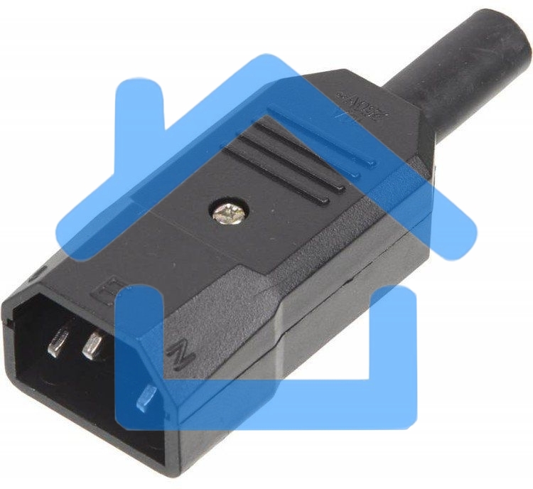 Вилка Lanmaster LAN-IEC-320-C14/90 угловая