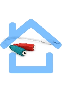 Кабель аудио сигнала Gembird, Jack3.5 4pin->Jack3.5 стерео + 3.5 микрофон моно, длина 20см, белый