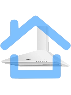 Вытяжка каминная Maunfeld Aire 60 белая, 60 см, 500 куб. м/ч, 48 дБ